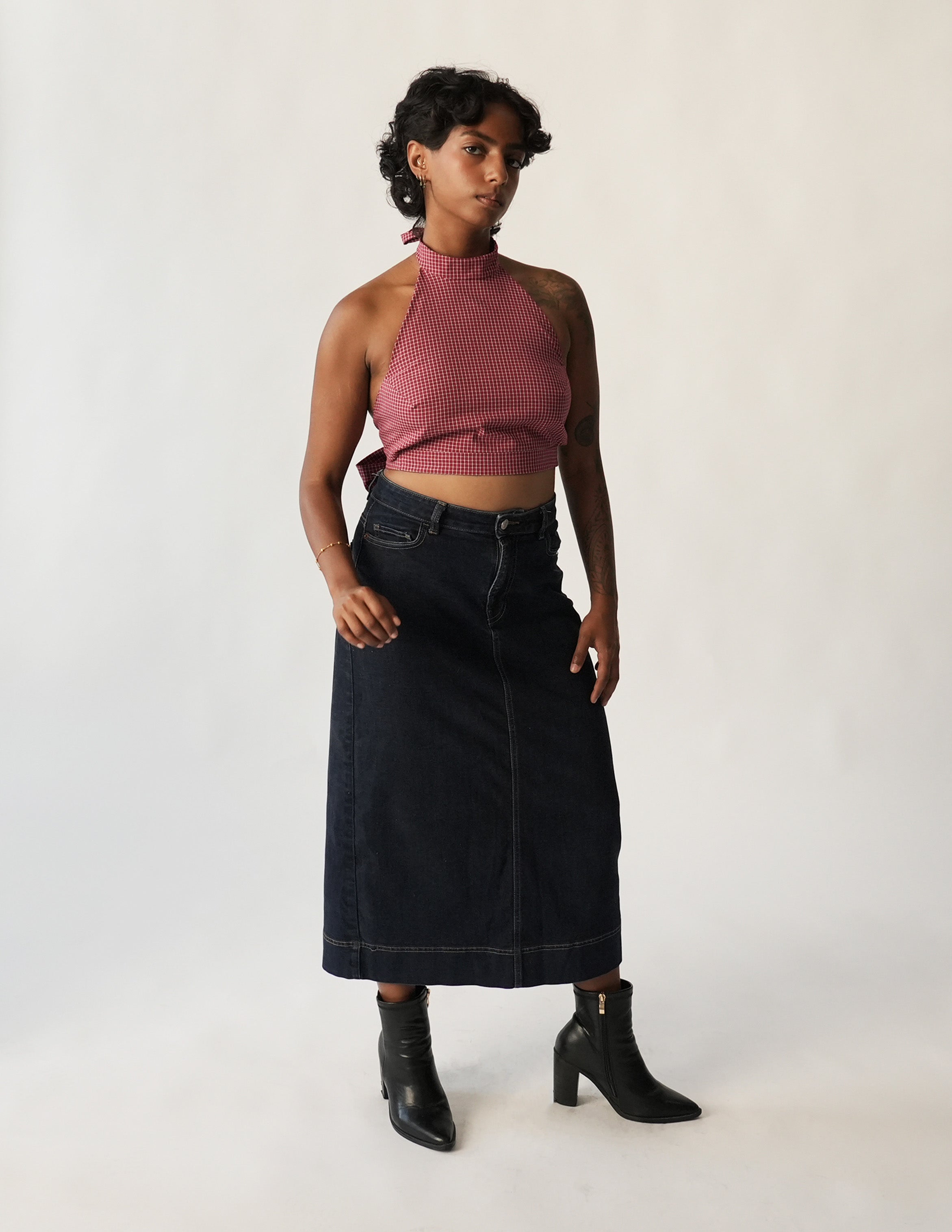 Red Check Halter