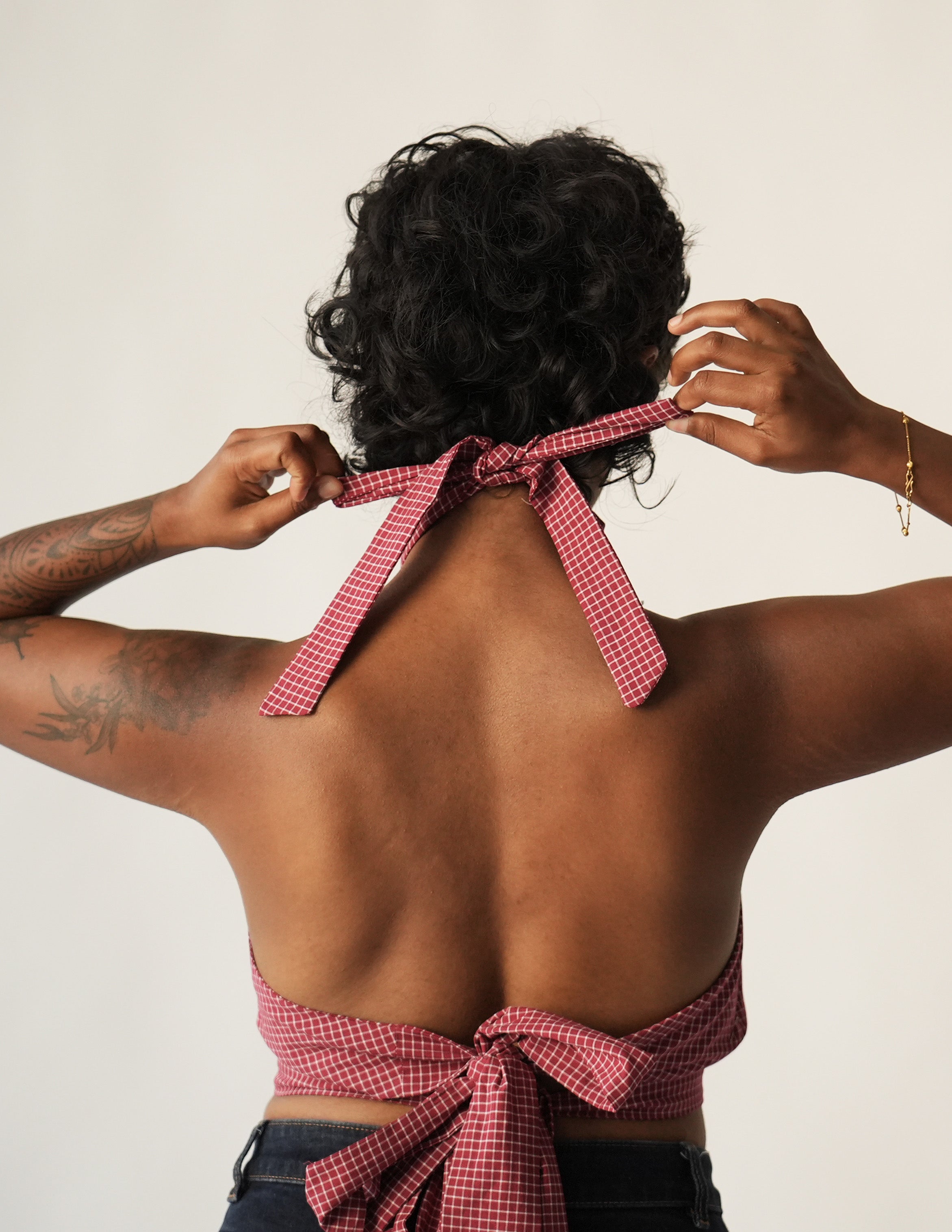 Red Check Halter