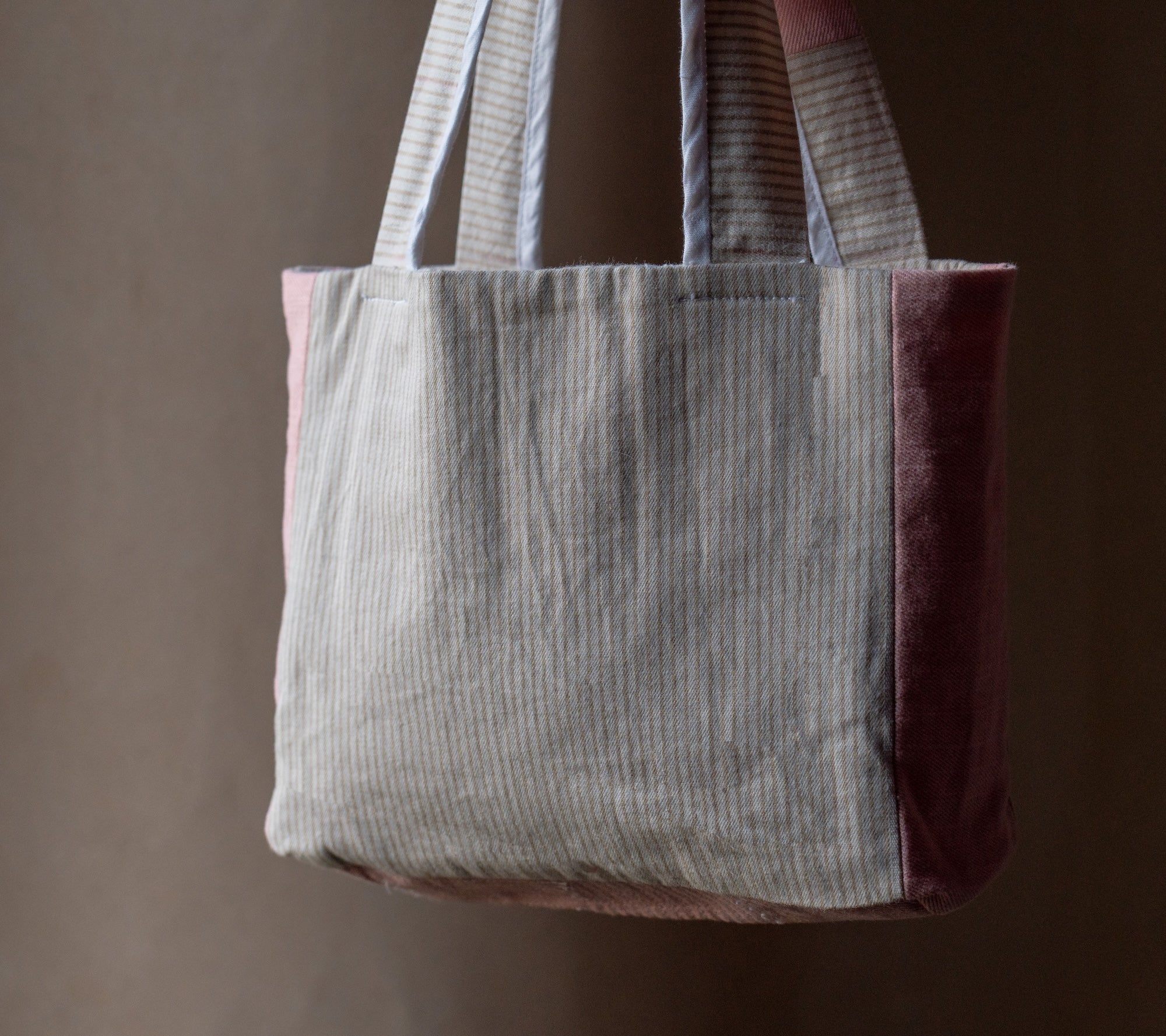 Sand Stripe and Pink Messenger Bag