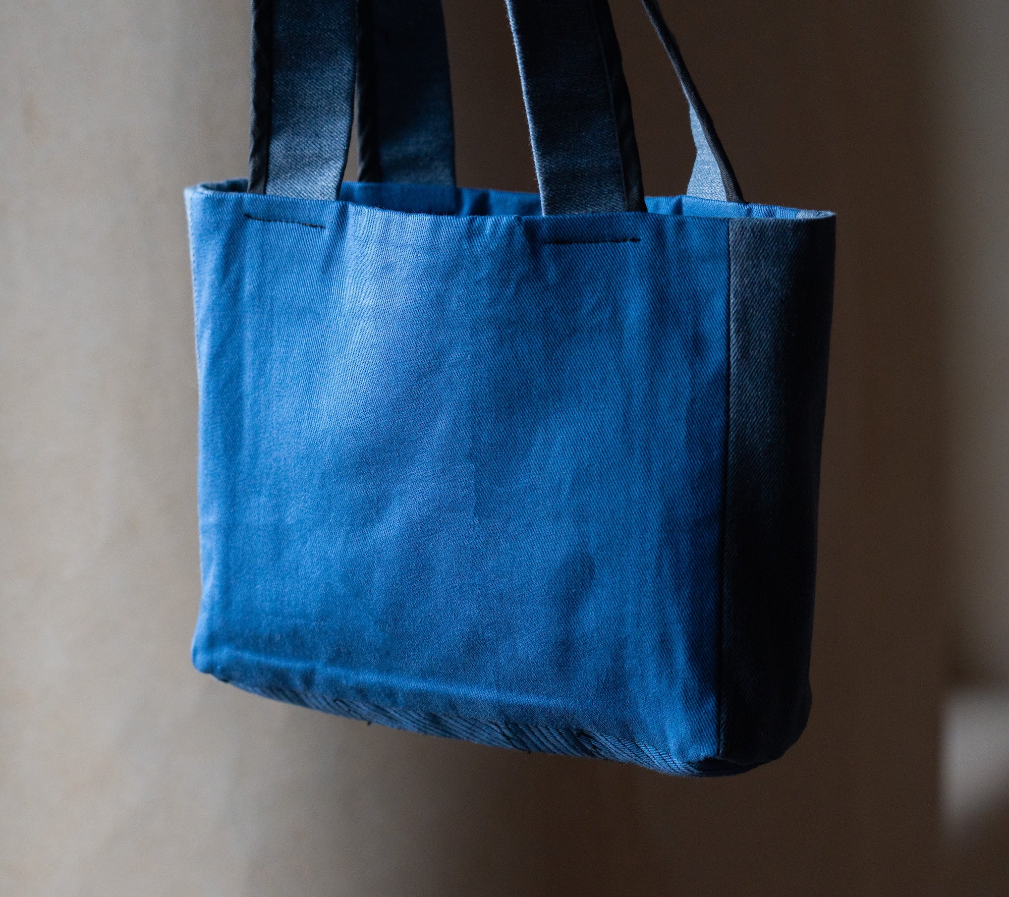 Two-tone Blue Messenger Bag