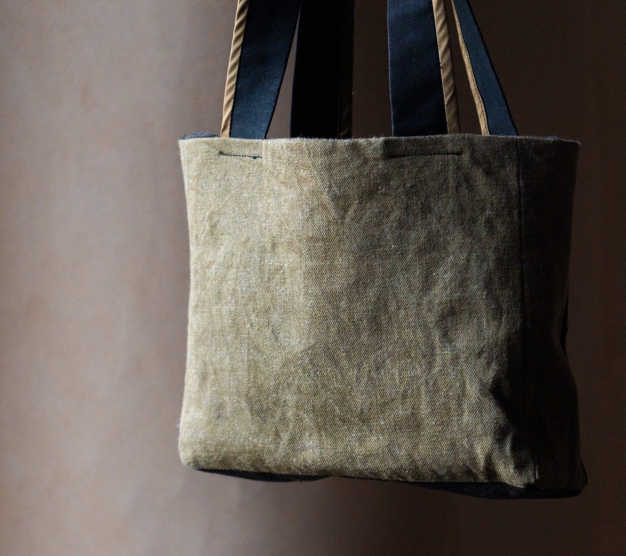 Khaki & Charcoal Messenger Bag