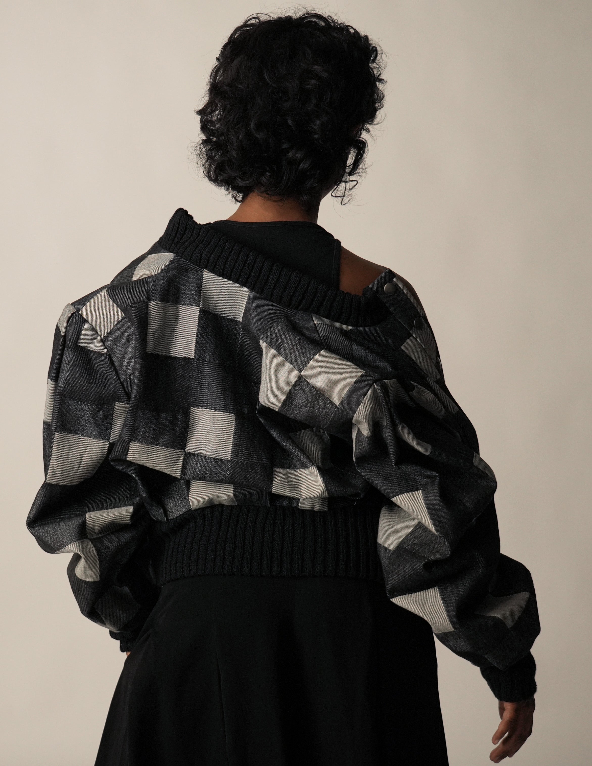 Patchwork Denim Bomber
